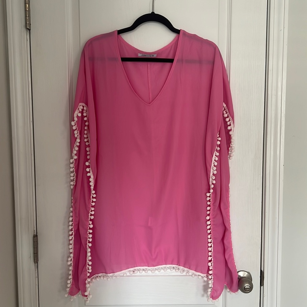 Pink beach coverup, brand new